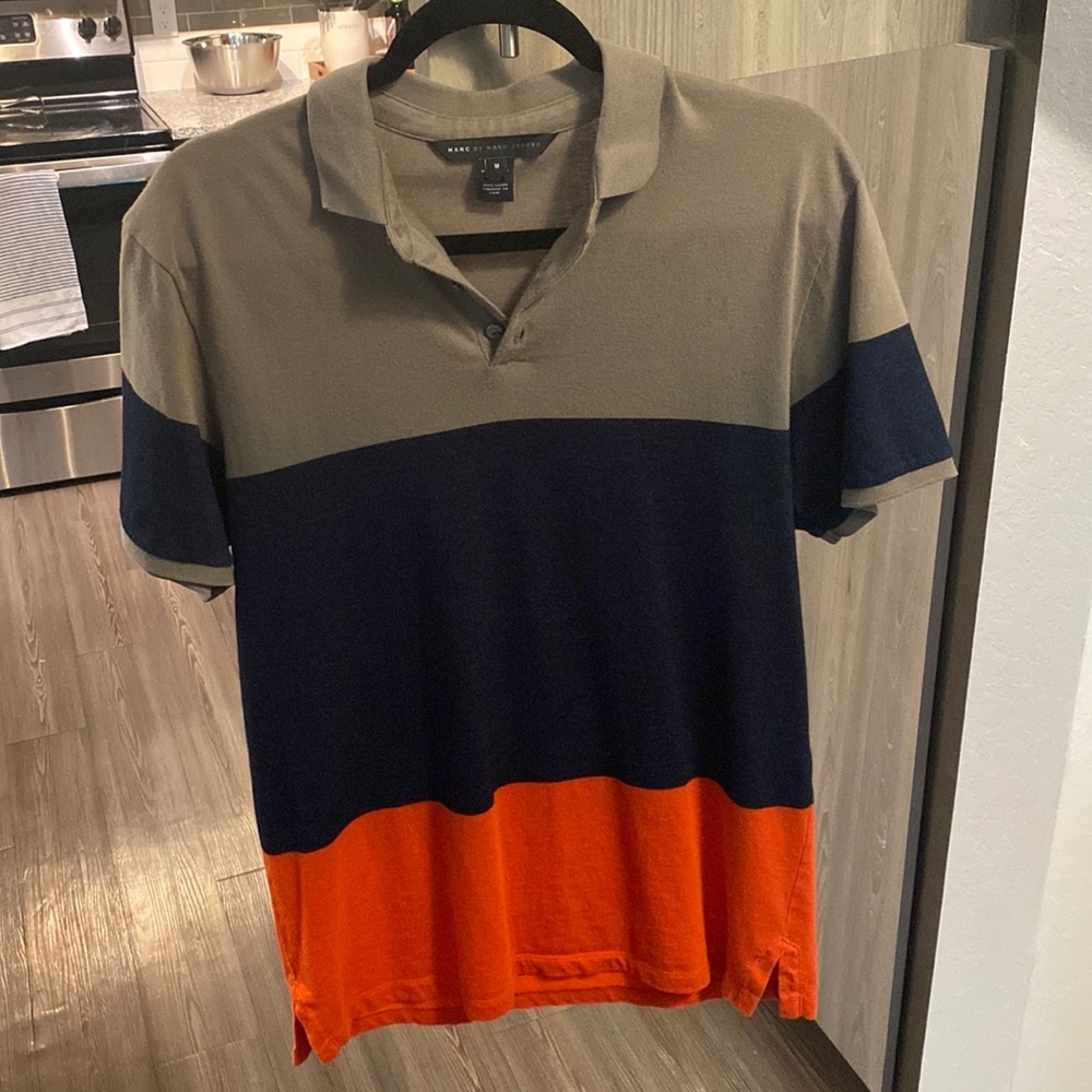 Marc by Marc Jacobs color block polo. Cotton. Size Medium.